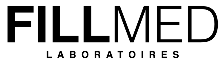 FILLMED LABORATOIRES Logo in schwarzer Schrift auf transparentem Hintergrund