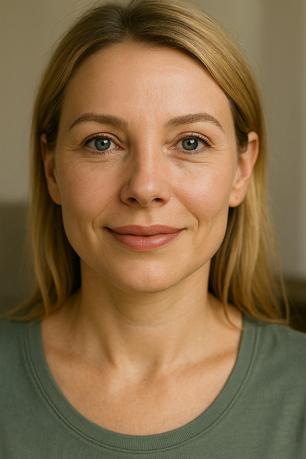 zufriedene Frau nach einer erfolgreichen Oberlidstraffung